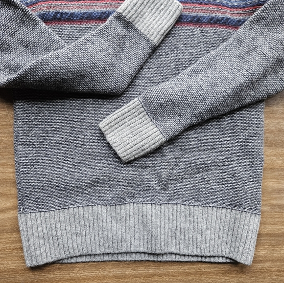 Vintage Gianetti 1/4 Zip Striped Sweater Wool Blend Mens Size Small - Picture 3 of 11